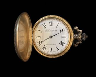 Belle-Suisse Hunter Case Pocket Watch