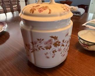 Victorian Floral Ceramic Cookie Jar