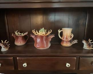 Royal Bayreuth Figural Moose/Deer Head Creamers and Figurines