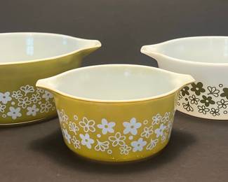 Pyrex "Spring Blossom" Avocado Green Mixing Bowl