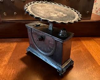 Antique Brass and Silver Plated Postal Scale