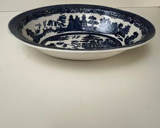 Blue Willow Oval Serving Bowl