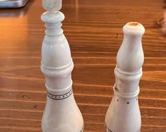 Antique Carved Bone or Ivory Toothpick holder(s)