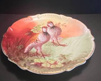 Vintage Limoges Hand-Painted Quail Decorative Plate