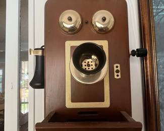 Antique Western Electric Oak Wall Telephone
