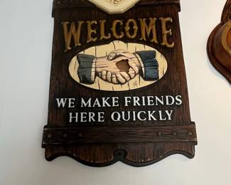 Duke Beer "We Make Friends Here Quickly" Wall Sign