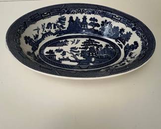 Blue Willow Oval Serving Bowl