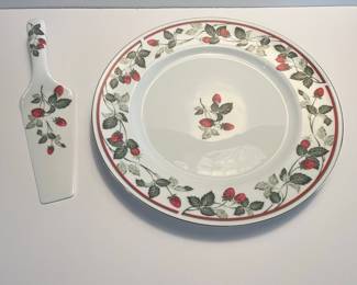 Mikasa "Strawberry Lane" Cake Plate and Server Set
