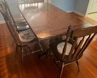 Ethan Allen Drop Leaf Dining Table with Chairs