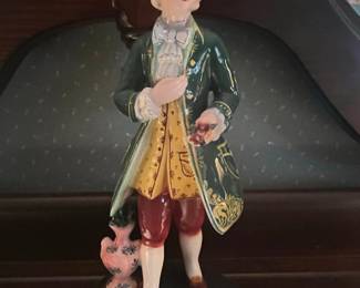 Porcelain Figurine of a Gentleman with Flowers