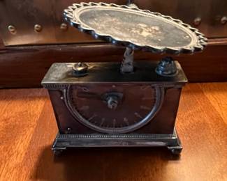 Antique Brass and Silver Plated Postal Scale