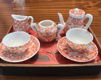 Japanese Porcelain Miniature Tea Set