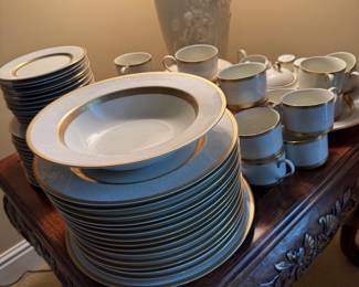 	#12	Mikasa Antique Lace service for 14 plus extras 81 pieces	 $280.00 				