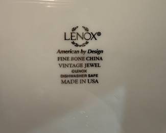 	#8	Lenox Vintage Jewel service for 8	 $225.00 				