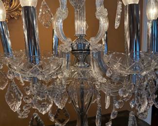 	#15	Pair of crystal lamps made in Spain 26"H	 $400  				