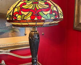 	#23	Tiffany style lamp  22"H	 $140.00 				
