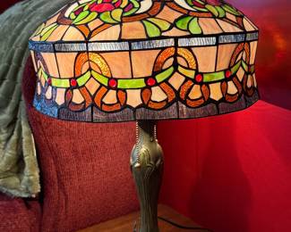 	#24	Tiffany Style Lamp with red & green 26"H	 $140.00 				