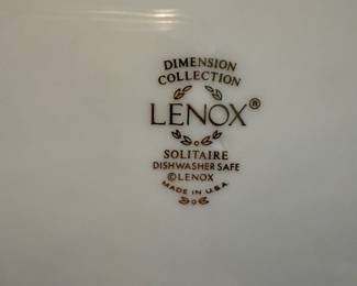 	#10	Lenox Solitaire service for 10 plus serving pieces 65 pieces	 $200.00 				