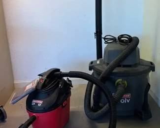 Two Craftsman Shop Vacs