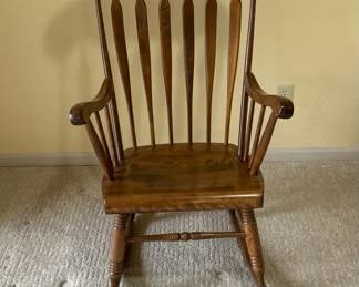 S. Bent Brothers Solid Wood Rocking Chair