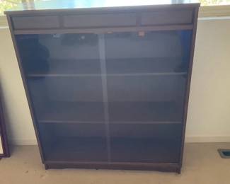 Bookcase Cabinet with Glass Doors