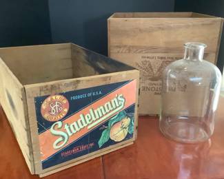 Two Crates One Gallon Glass Jug