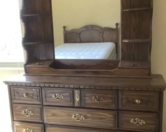 Goldcrest Nine Drawer Dresser With Mirror