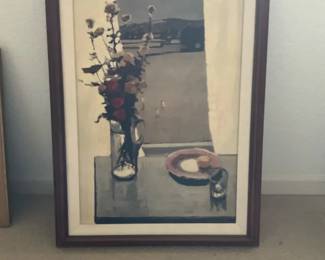 Framed Picture by Andre SegoviaVase With Flower