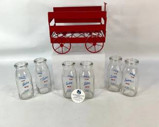 Miniature Lindsey Milk Wagon & Jars