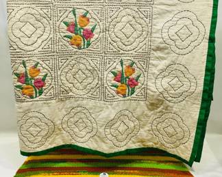 Handmade Quilt & Crochet Wrap