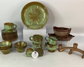 Frankoma "Wagon Wheel" and "Plainsman" Pottery Dishware