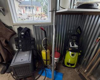 Hose real, power washer