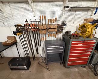 Tool box, furniture clamps 
