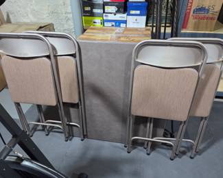 Card table and chairs 