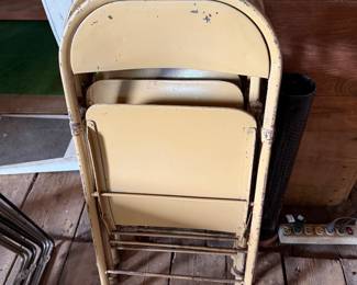Metal folding chairs 