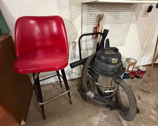 Stool and shop vac