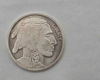 1254  .999 Fine Silver Indian Head Coin 