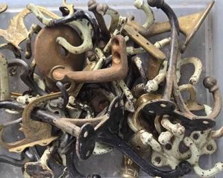 5078  Brass and Cast Iron Wall Hooks 