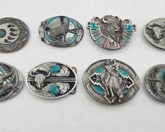 1934  8 Belt Buckles 