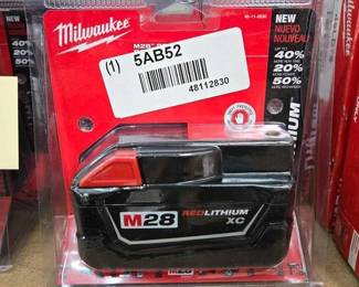 2528  M28 Red Lithium Milwaukee Battery Packs 