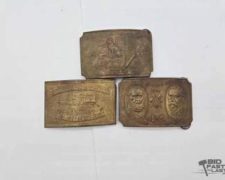 1916  3 Tiffany  Co. Wells Fargo  Company Belt Buckles 