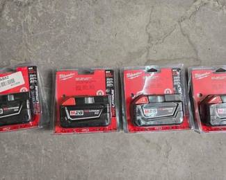 2528  M28 Red Lithium Milwaukee Battery Packs 