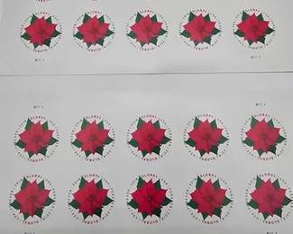 1902  2018 Global Poinsettia USPS Forever Stamps 