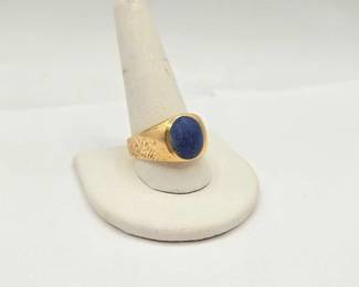 702  14kt Gold Ring with SemiPrecious Stone, 15g 