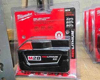 2516  M28 Red Lithium Milwaukee Battery Packs 