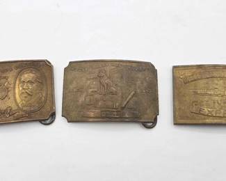 1916  3 Tiffany  Co. Wells Fargo  Company Belt Buckles 
