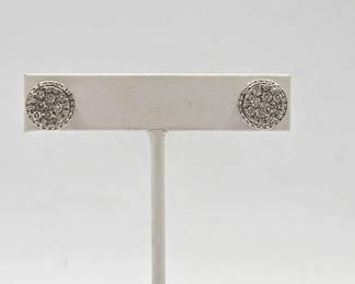 744  14kt White Gold and Diamond Earrings, 4.9g 