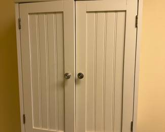 Coastal White Wall Storage Cabinet