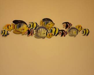 Coastal Metal Fish Wall Decor
