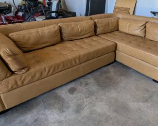 Leather sectional